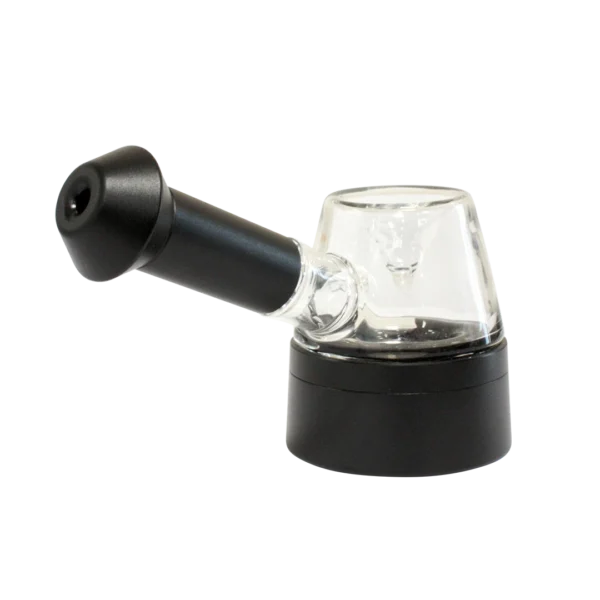 Pipa Vidrio Y Aluminio Con Pieza Central Negro