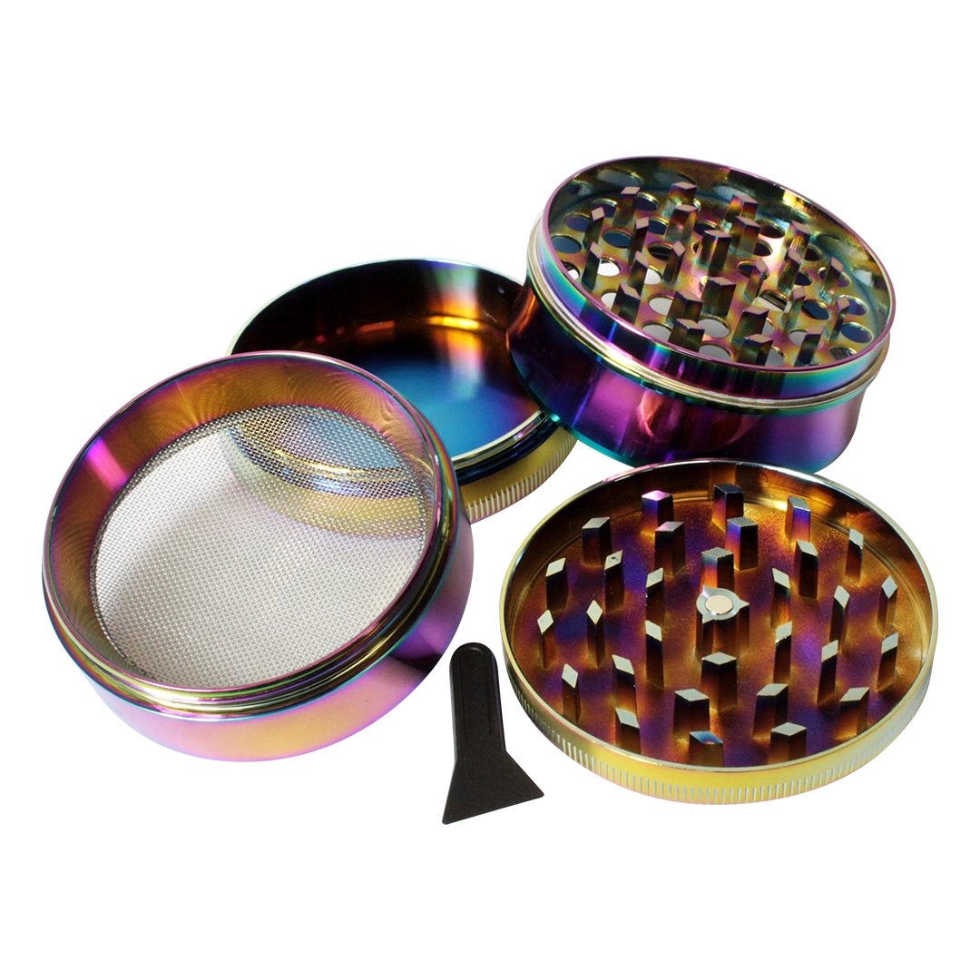 Grinder 4 Piezas Arcoiris 63MM Giro Alienigena Fuzion - Imagen 2