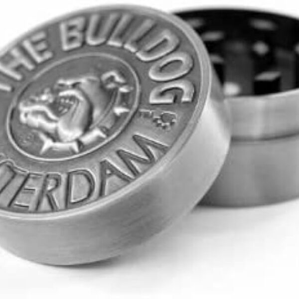 Grinder 2 Piezas The Bulldog Metálico Plateado
