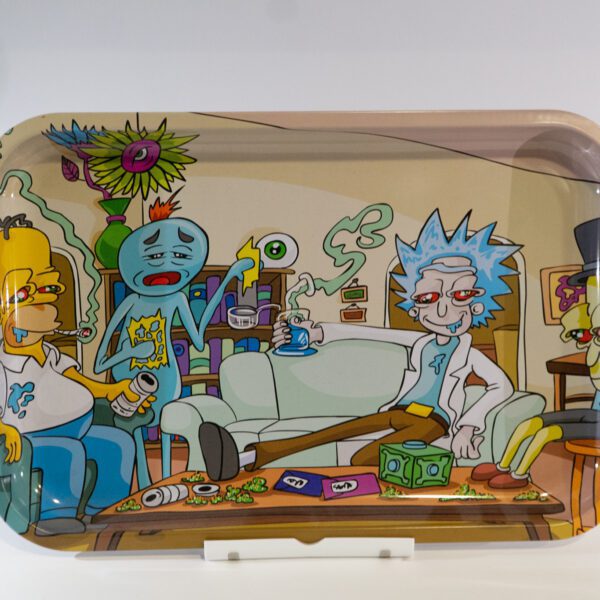 Bandeja Ricky Morty Fumando Con Homer