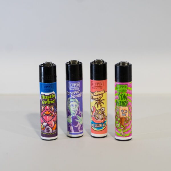 Coleccion Clipper Hustle Grind,forever Young, Good Times, Stay Weird (4uds)