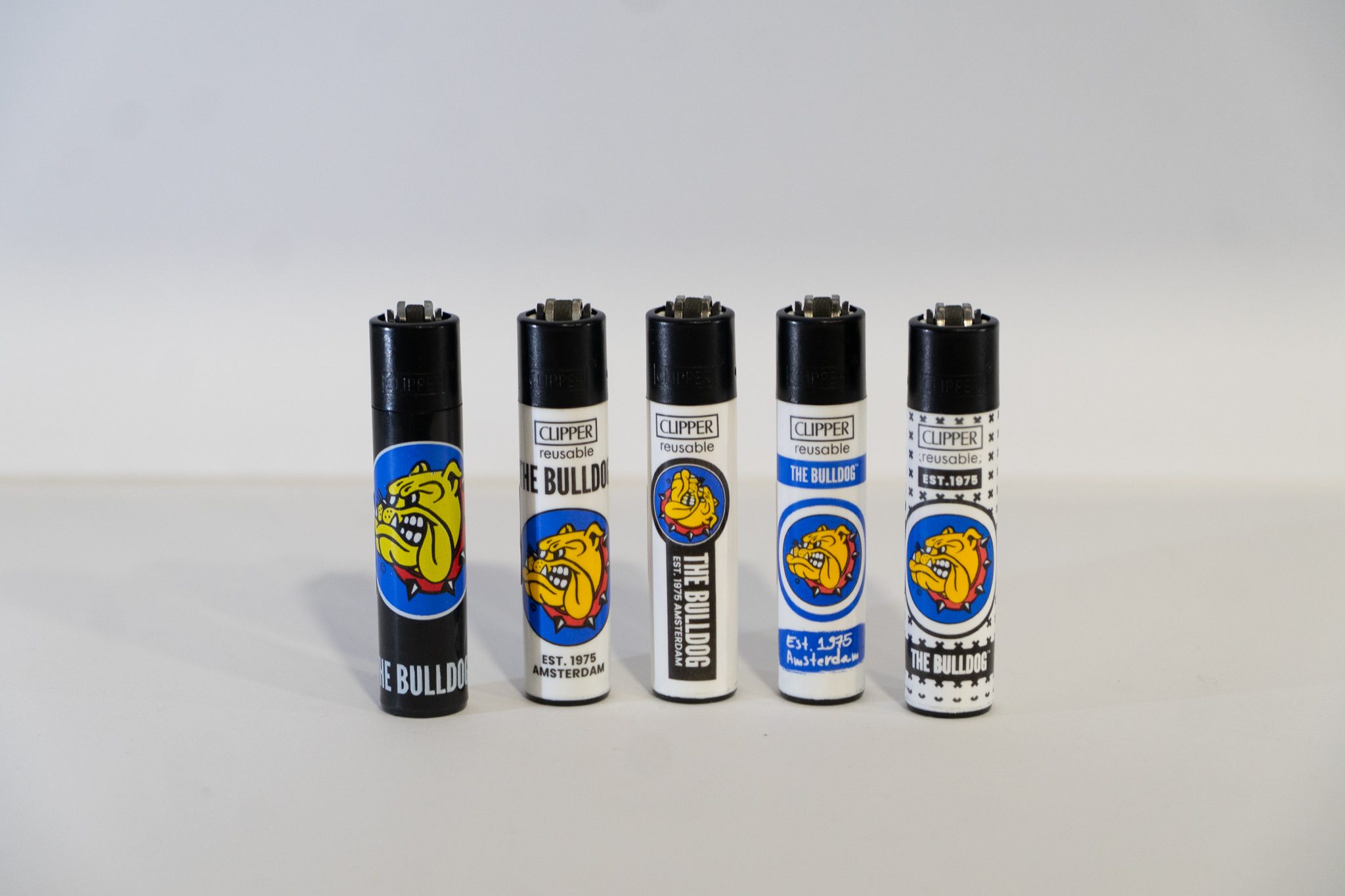 Colección Clipper Bulldog Originals Fondo Blanco + Negro (5 Uds)