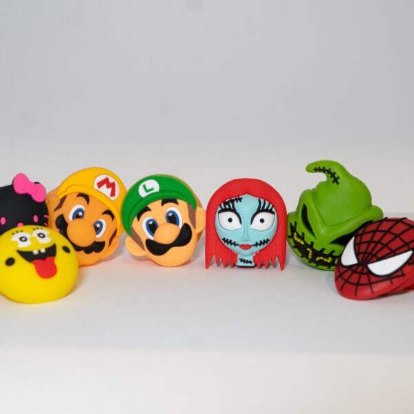 Colección Wax Mario, Bob Esponja, Spiderman, Saco Verde, Etc..