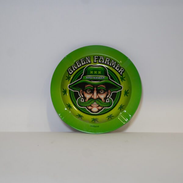 Cenicero Redondo Metalico Diseño Green Farmer