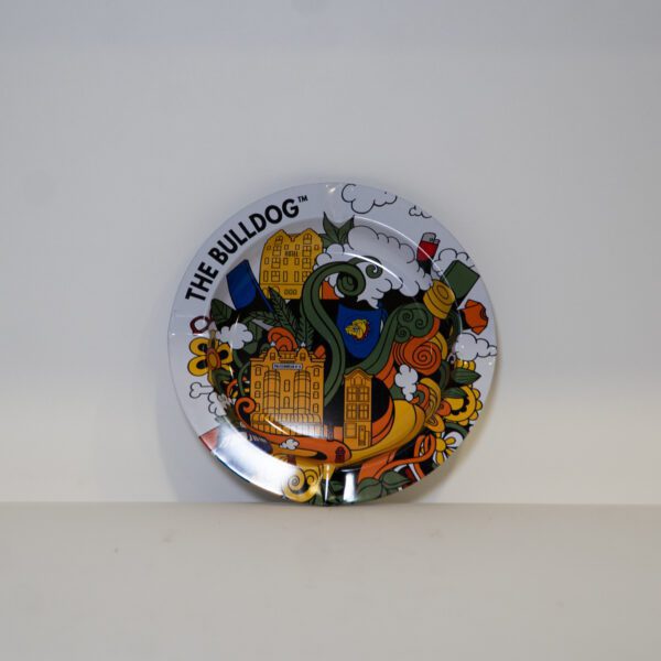 Cenicero The Bulldog Metálico Blanco