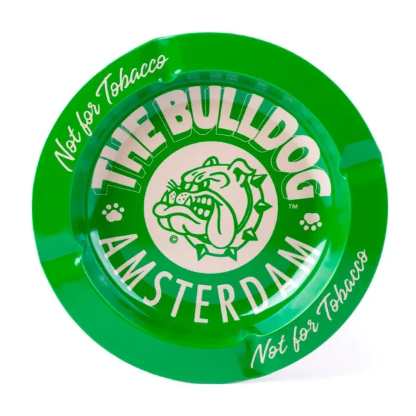 Cenicero The Bulldog Metálico Verde