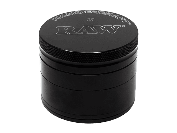 Grinder RAW Hammercraft Negro 4 Piezas, 3 Tamaños