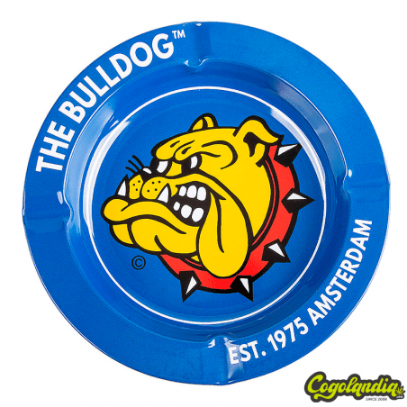 Cenicero The Bulldog Metálico Azul