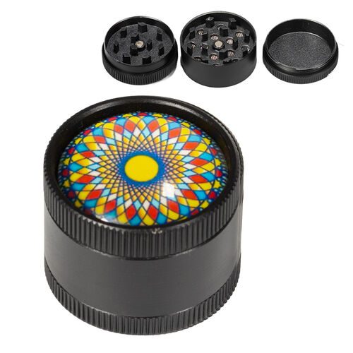 Grinder 3 Piezas Metal Mandala 30MM (Azul/Rosa)