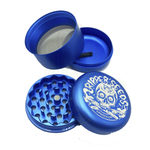 Grinder Metalico Azul Ripper Seeds 4 Piezas