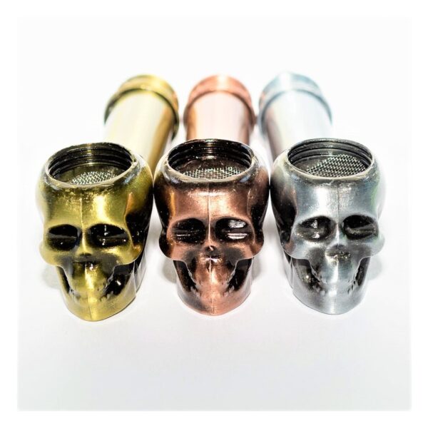 Pipa Lacada Bronce Calavera