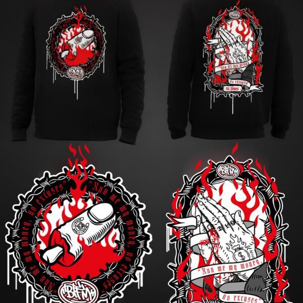 SUDADERA BTFM DEDO