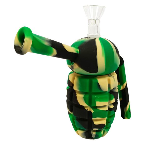 PIPA SILICONA GRANADA CAMUFLAJE MILITAR