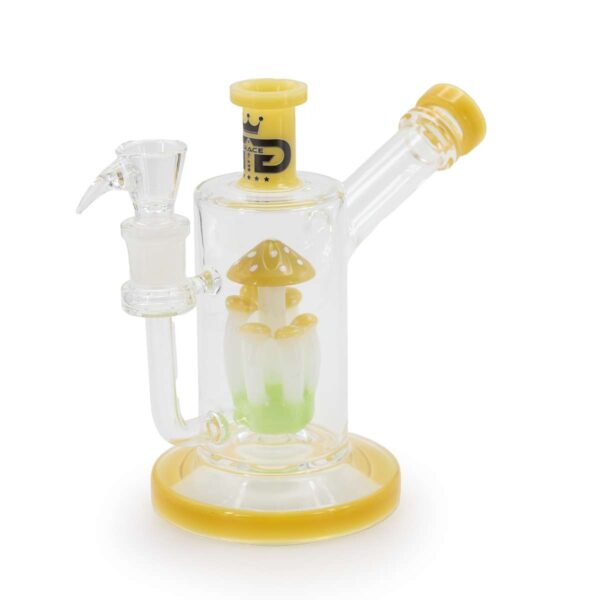 Bubbler con Percolador de Hongo Amarillo Grace Glass