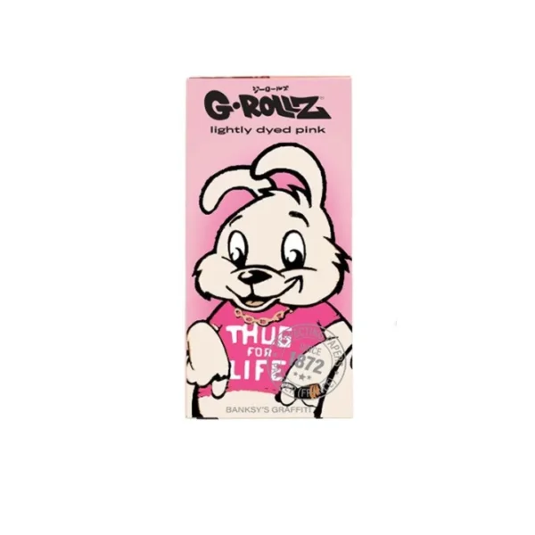 Banksy's Graffiti 'thug 4 Life' Lightly Dyed Pink (1/4+TIPS)