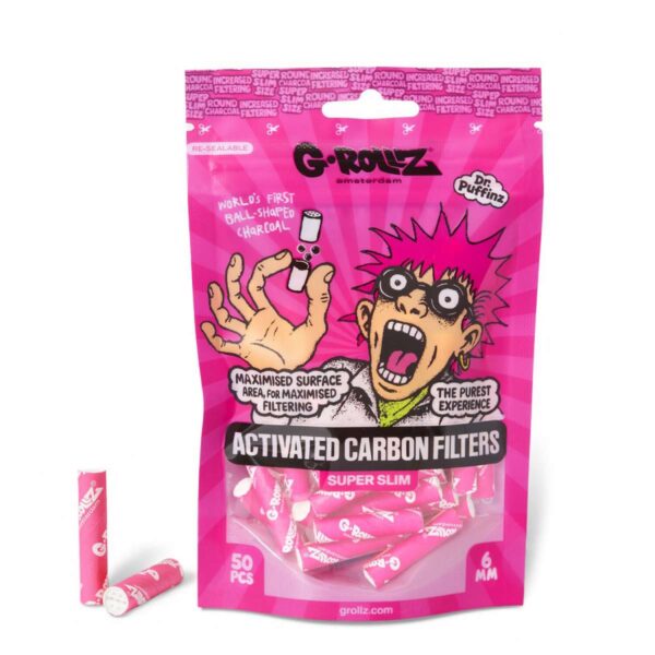 Activated Carbon Filters - Ø6mm Pink - 50 Filter Tips
