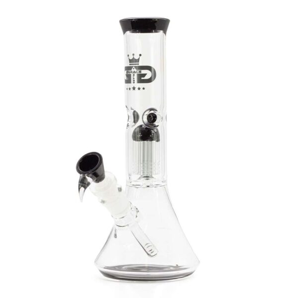 Bong Black Tree-Arm Percolator Beaker. Grace Glass.